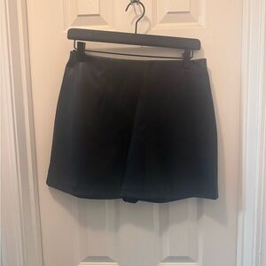 Faux Leather Black Skirt
